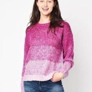 Heartloom Fuchsia and Light Pink Sweater